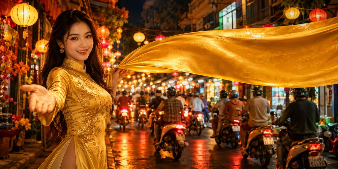 Cô gái mặc áo dài tại Hà Nội tham gia cá cược casino trực tuyến qua điện thoại
